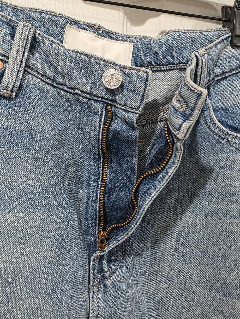 New Mother Dodger Skimp High Waist Cuffed Hem Wide Leg Jeans - Picture 4 of 7